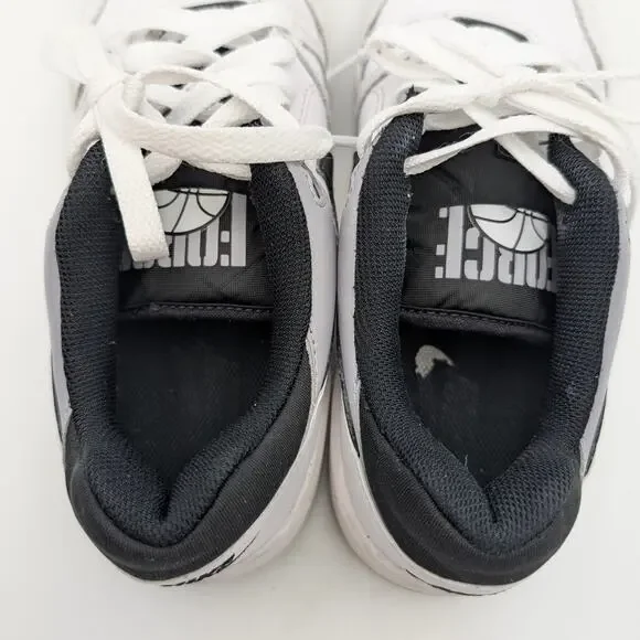 Nike Full Force Low Big Shoes Kids' White/Pewter/Black Size US4.5Y EU36.5 - Picture 11 of 14